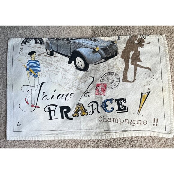 French Place Mats 12 Set Francophile Casual Home Whimsical Motifs Country Decor - Picture 10 of 14